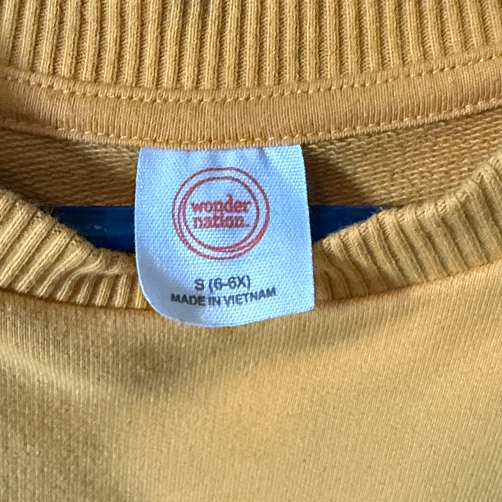 Wonder Nation Yellow Sweatshirt Dress - Picture 2 of 4